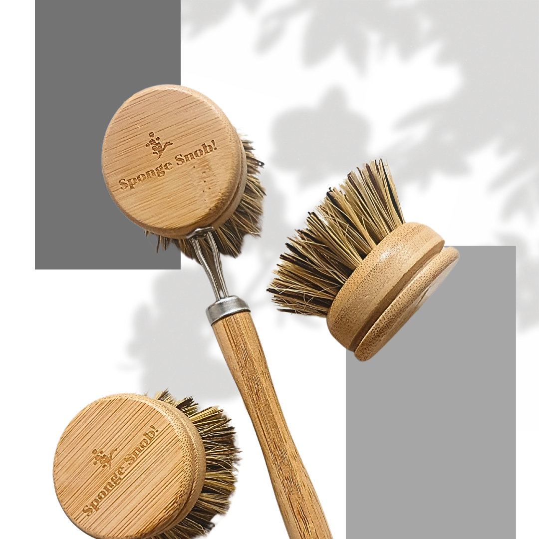 Eco-Friendly Bamboo Dish Brush with Replaceable Head